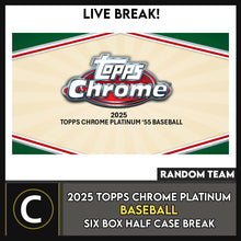 Load image into Gallery viewer, 2025 TOPPS CHROME PLATINUM BASEBALL 6 BOX (HALF CASE) BREAK #A3422 - RANDOM TEAMS