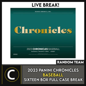 2023 PANINI CHRONICLES BASEBALL 16 BOX (FULL CASE) BREAK #A3073 - RANDOM TEAMS