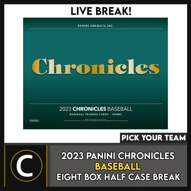 2023 PANINI CHRONICLES BASEBALL 8 BOX (HALF CASE) BREAK #A3117 - PICK YOUR TEAM