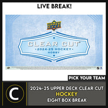 Load image into Gallery viewer, 2024-25 UPPER DECK CLEAR CUT HOCKEY 8 BOX BREAK #H3582 - PICK YOUR TEAM
