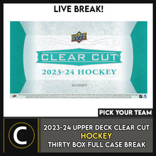 Load image into Gallery viewer, 2023-24 UPPER DECK CLEAR CUT HOCKEY 30 BOX (MASTER CASE) BREAK #H3447 - PICK YOUR TEAM