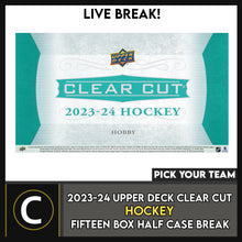 Load image into Gallery viewer, 2023-24 UPPER DECK CLEAR CUT HOCKEY 15 BOX (INNER CASE) BREAK #H3448 - PICK YOUR TEAM