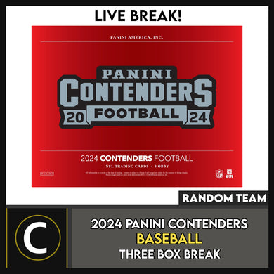 2024 PANINI CONTENDERS FOOTBALL 3 BOX BREAK #F3298 - RANDOM TEAMS