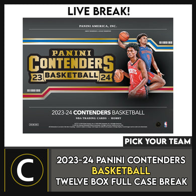 2023-24 PANINI CONTENDERS BASKETBALL 12 BOX (FULL CASE) BREAK #B3102 - PICK YOUR TEAM