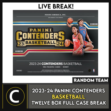 2023-24 PANINI CONTENDERS BASKETBALL 12 BOX (FULL CASE) BREAK #B3105 - RANDOM TEAMS