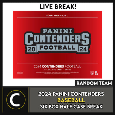 2024 PANINI CONTENDERS FOOTBALL 6 BOX (HALF CASE) BREAK #F3297 - RANDOM TEAMS