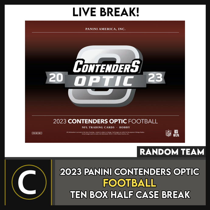 2023 PANINI CONTENDERS OPTIC FOOTBALL 10 BOX (HALF CASE) BREAK #F3129 - PICK YOUR TEAM