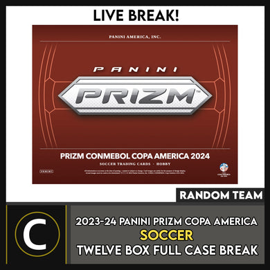 2023-24 PANINI PRIZM COPA AMERICA SOCCER 12 BOX (FULL CASE) BREAK #S3033 - RANDOM TEAMS