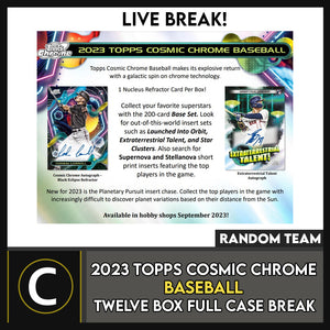 2023 TOPPS COSMIC CHROME BASEBALL 6 BOX (HALF CASE) BREAK #A3004 - RANDOM TEAMS