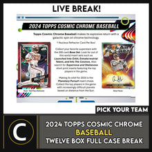 Load image into Gallery viewer, 2024 TOPPS COSMIC CHROME BASEBALL 12 BOX (FULL CASE) BREAK #A3241 - PICK YOUR TEAM