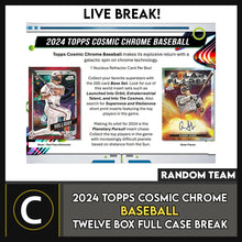 Load image into Gallery viewer, 2024 TOPPS COSMIC CHROME BASEBALL 12 BOX (FULL CASE) BREAK #A3245 - RANDOM TEAMS