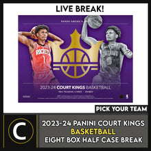 Load image into Gallery viewer, 2023-24 PANINI COURT KINGS BASKETBALL 8 BOX (HALF CASE) BREAK #B3054 - PICK YOUR TEAM