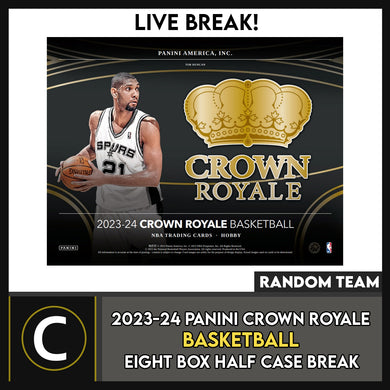 2023-24 PANINI CROWN ROYALE BASKETBALL 8 BOX (HALF CASE) BREAK #B3083 - RANDOM TEAMS