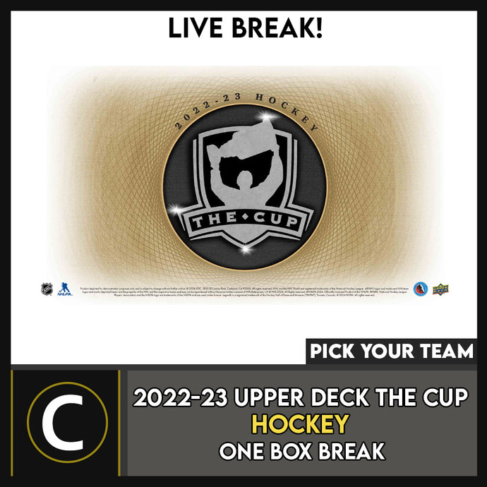 2022-23 UPPER DECK THE CUP HOCKEY 1 BOX BREAK #H3319 - PICK YOUR TEAM