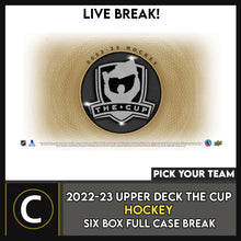 Load image into Gallery viewer, 2022-23 UPPER DECK THE CUP HOCKEY 6 BOX (FULL CASE) BREAK #H3353 - PICK YOUR TEAM