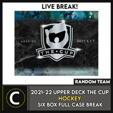 2021-22 UPPER DECK THE CUP HOCKEY 6 BOX (FULL CASE) BREAK #H3086 - RANDOM TEAM