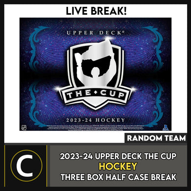 2023-24 UPPER DECK THE CUP HOCKEY 3 BOX (HALF CASE) BREAK #H3555 - RANDOM TEAMS
