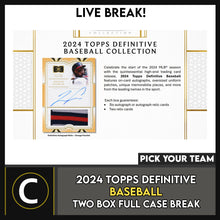 Load image into Gallery viewer, 2024 TOPPS DEFINITIVE BASEBALL 2 BOX (FULL CASE) BREAK #A3278 - PICK YOUR TEAM