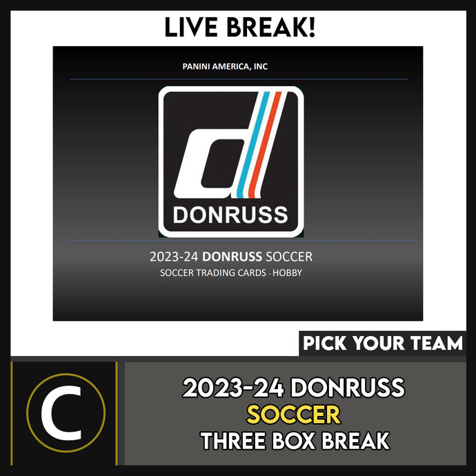 2023-24 DONRUSS SOCCER 3 BOX BREAK #S3027 - PICK YOUR TEAM