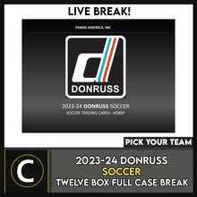 Load image into Gallery viewer, 2023-24 DONRUSS SOCCER 12 BOX (FULL CASE) BREAK #S3025 - PICK YOUR TEAM