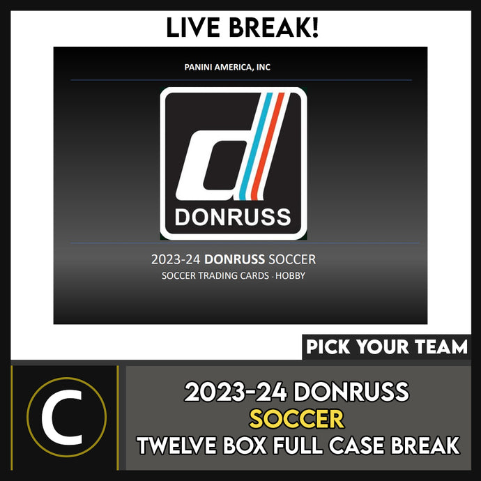 2023-24 DONRUSS SOCCER 12 BOX (FULL CASE) BREAK #S3025 - PICK YOUR TEAM