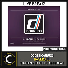 Load image into Gallery viewer, 2025 DONRUSS BASEBALL HOBBY 16 BOX (FULL CASE) BREAK #A3324 - PICK YOUR TEAM