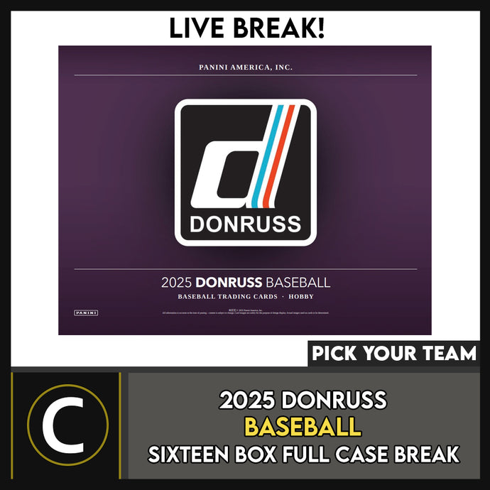 2025 DONRUSS BASEBALL HOBBY 16 BOX (FULL CASE) BREAK #A3324 - PICK YOUR TEAM