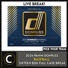 Load image into Gallery viewer, 2024 DONRUSS BASEBALL 16 BOX (FULL CASE) BREAK #A3185 - PICK YOUR TEAM