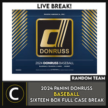 Load image into Gallery viewer, 2024 DONRUSS BASEBALL 16 BOX (FULL CASE) BREAK #A3188 - RANDOM TEAMS