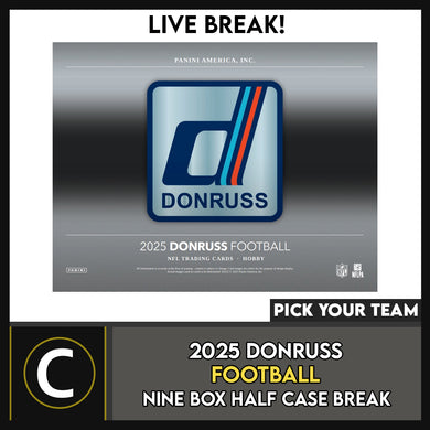 2025 DONRUSS FOOTBALL 9 BOX (HALF CASE) BREAK #F3331 - PICK YOUR TEAM