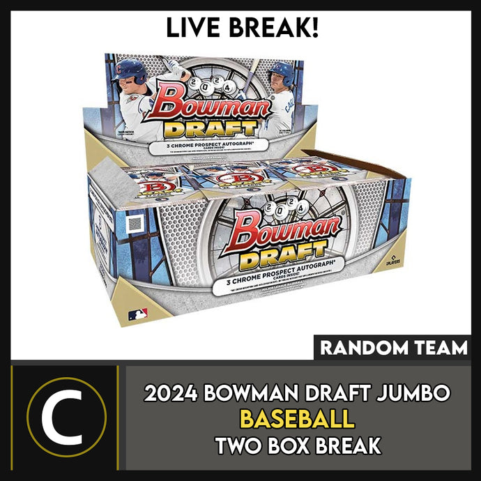 2024 BOWMAN DRAFT JUMBO BASEBALL 2 BOX BREAK #A3275 - RANDOM TEAMS