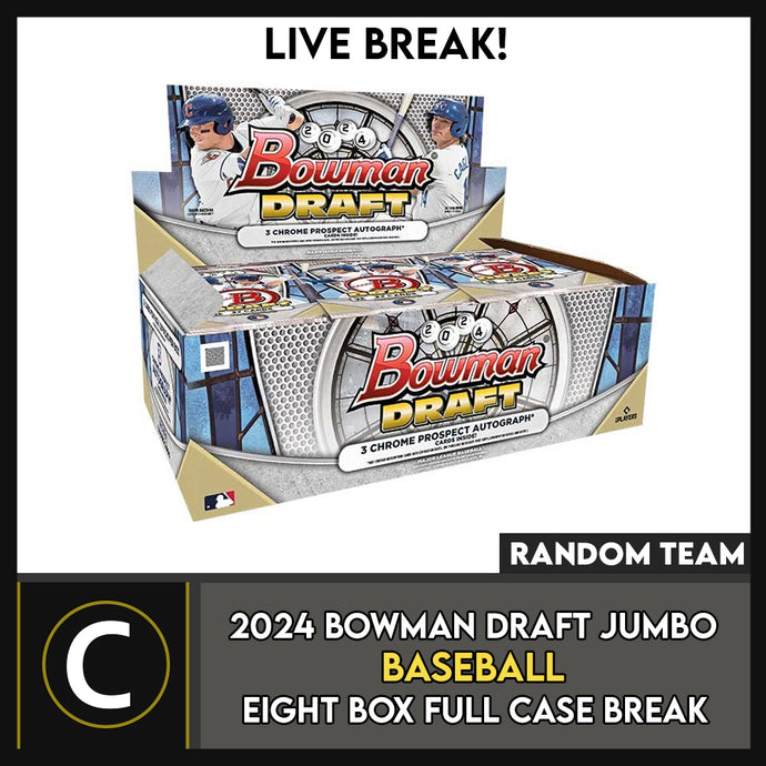 2024 BOWMAN DRAFT JUMBO BASEBALL 8 BOX (FULL CASE) BREAK #A3273 - RANDOM TEAMS