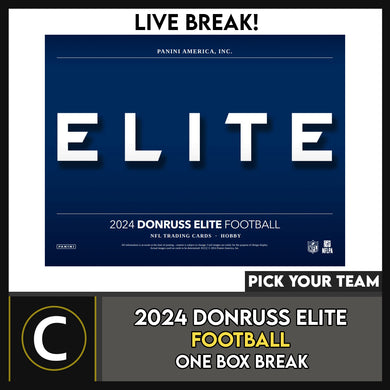 2024 DONRUSS ELITE FOOTBALL 1 BOX BREAK #F3176 - PICK YOUR TEAM