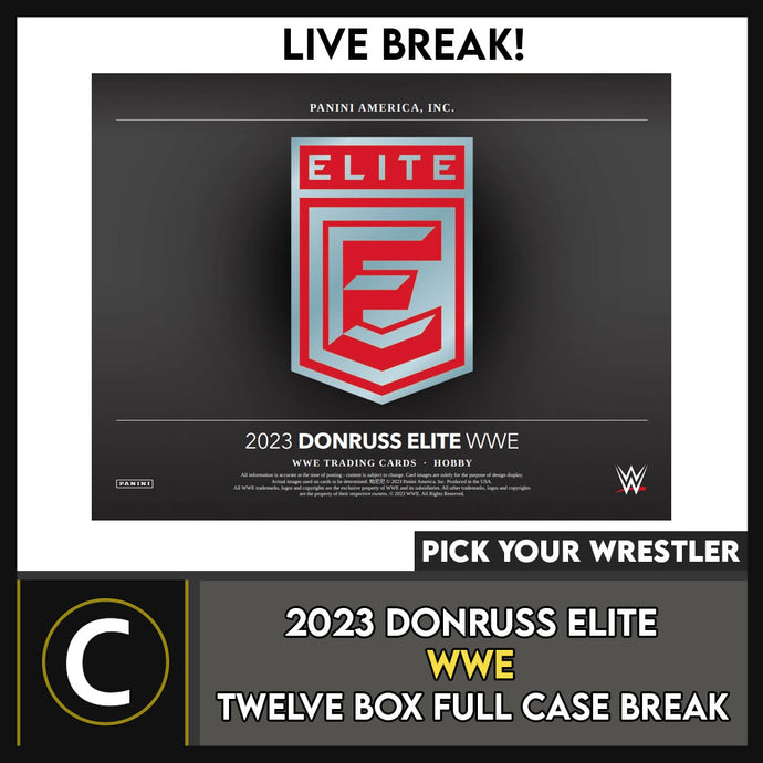 2023 DONRUSS ELITE WWE WRESTLING 12 BOX CASE BREAK #N3007 - PICK YOUR WRESTLER