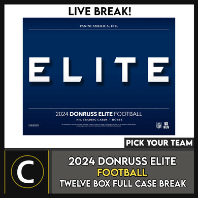 2024 DONRUSS ELITE FOOTBALL 12 BOX (FULL CASE) BREAK #F3173 - PICK YOUR TEAM