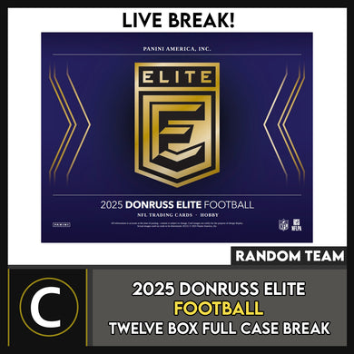 2025 DONRUSS ELITE FOOTBALL 12 BOX (FULL CASE) BREAK #F3315 - RANDOM TEAMS