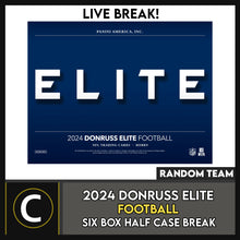 Load image into Gallery viewer, 2024 DONRUSS ELITE FOOTBALL 6 BOX (HALF CASE) BREAK #F3178 - RANDOM TEAMS