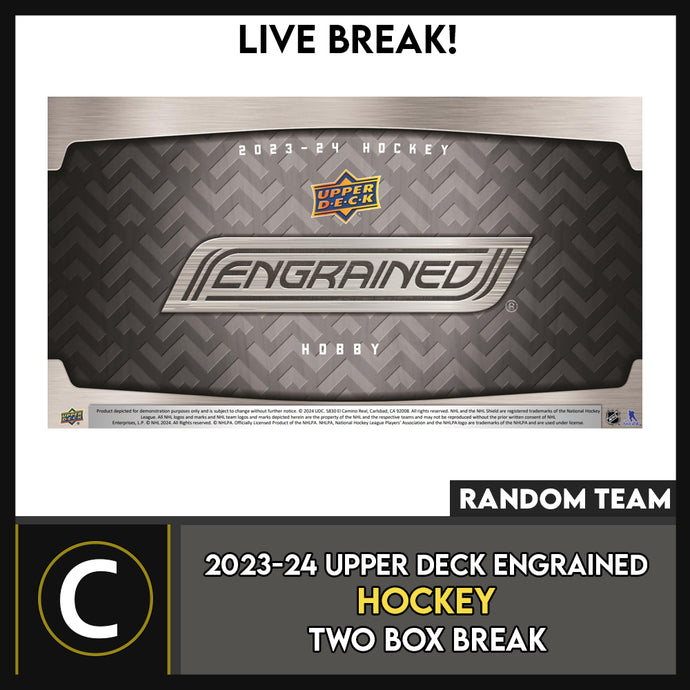 2023-24 UPPER DECK ENGRAINED HOCKEY 2 BOX BREAK #H3380 - RANDOM TEAM