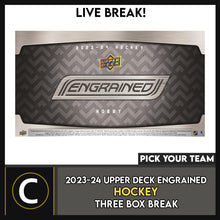 Load image into Gallery viewer, 2023-24 UPPER DECK ENGRAINED HOCKEY 3 BOX BREAK #H3375