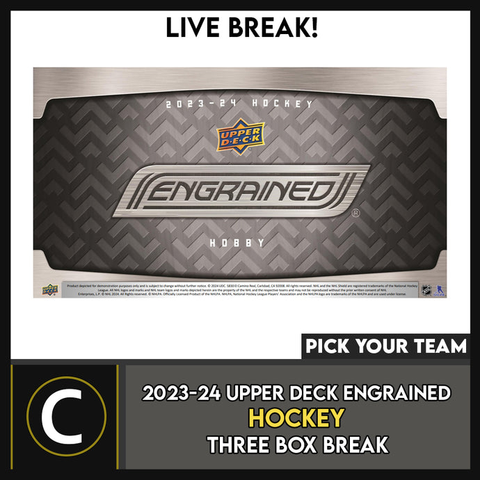 2023-24 UPPER DECK ENGRAINED HOCKEY 3 BOX BREAK #H3375