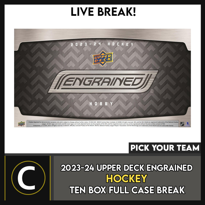 2023-24 UPPER DECK ENGRAINED HOCKEY 10 BOX (FULL CASE) BREAK #H3373