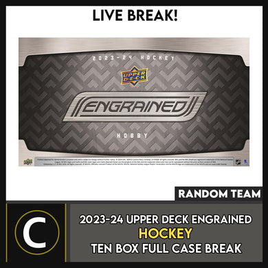 2023-24 UPPER DECK ENGRAINED HOCKEY 10 BOX (FULL CASE) BREAK #H3377 - RANDOM TEAM