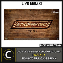 Load image into Gallery viewer, 2024-25 UPPER DECK ENGRAINED ICONS HOCKEY 10 BOX (FULL CASE) BREAK #H3692 - PICK YOUR TEAM