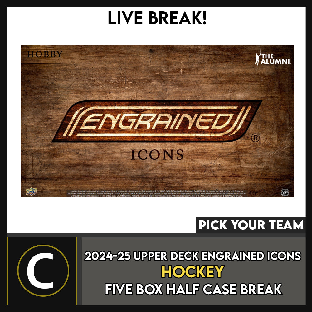 2024-25 UPPER DECK ENGRAINED ICONS HOCKEY 5 BOX (HALF CASE) BREAK #H36 ...