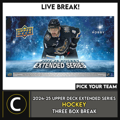 2024-25 UPPER DECK EXTENDED HOCKEY 3 BOX BREAK #H3543 - PICK YOUR TEAM