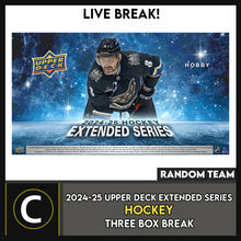 Load image into Gallery viewer, 2024-25 UPPER DECK EXTENDED HOCKEY 3 BOX BREAK #H3546 - RANDOM TEAM