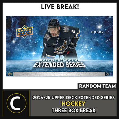 2024-25 UPPER DECK EXTENDED HOCKEY 3 BOX BREAK #H3546 - RANDOM TEAM