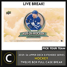 Load image into Gallery viewer, 2025-26 UPPER DECK EXTENDED SERIES HOCKEY 12 BOX (FULL CASE) BREAK #H3770 - PICK YOUR TEAM