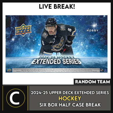 2024-25 UPPER DECK EXTENDED HOCKEY 6 BOX (HALF CASE) BREAK #H3545 - RANDOM TEAM