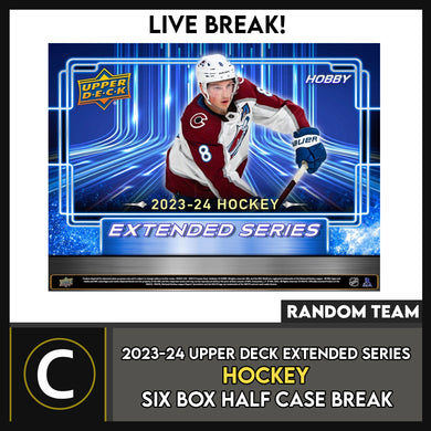 2023-24 UPPER DECK EXTENDED HOCKEY 6 BOX (HALF CASE) BREAK #H3230 - RANDOM TEAM